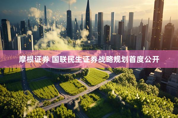 摩根证券 国联民生证券战略规划首度公开