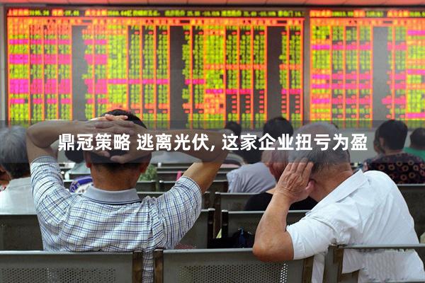 鼎冠策略 逃离光伏, 这家企业扭亏为盈